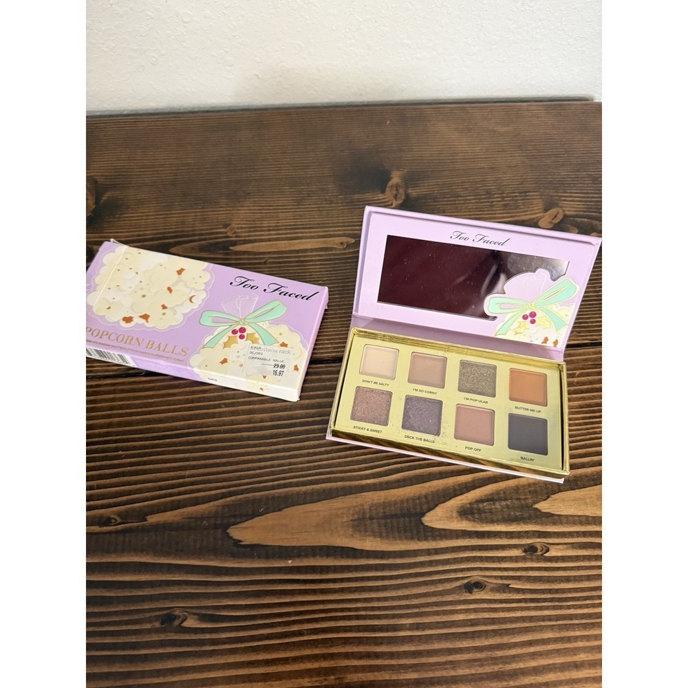 Too Faced Popcorn Balls Bite Sized Eyeshadow Palette 8 Shades BNIB